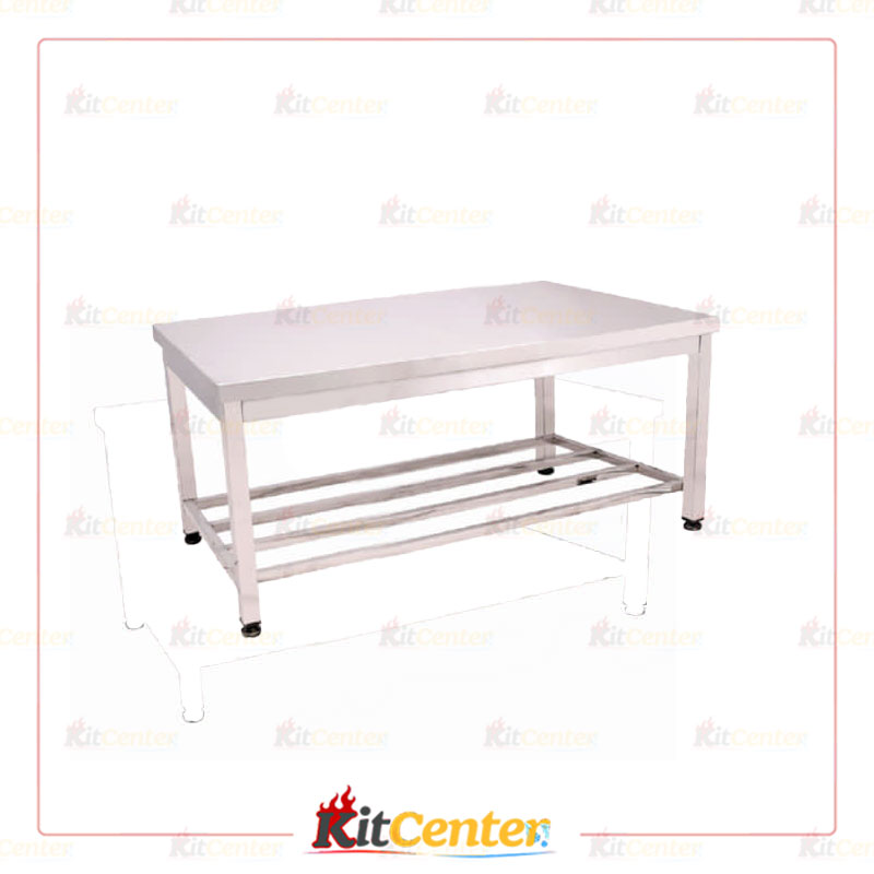 میز زیر گریل استیل سایز 120 سانتی متر پایه پاتروکی KitCenter