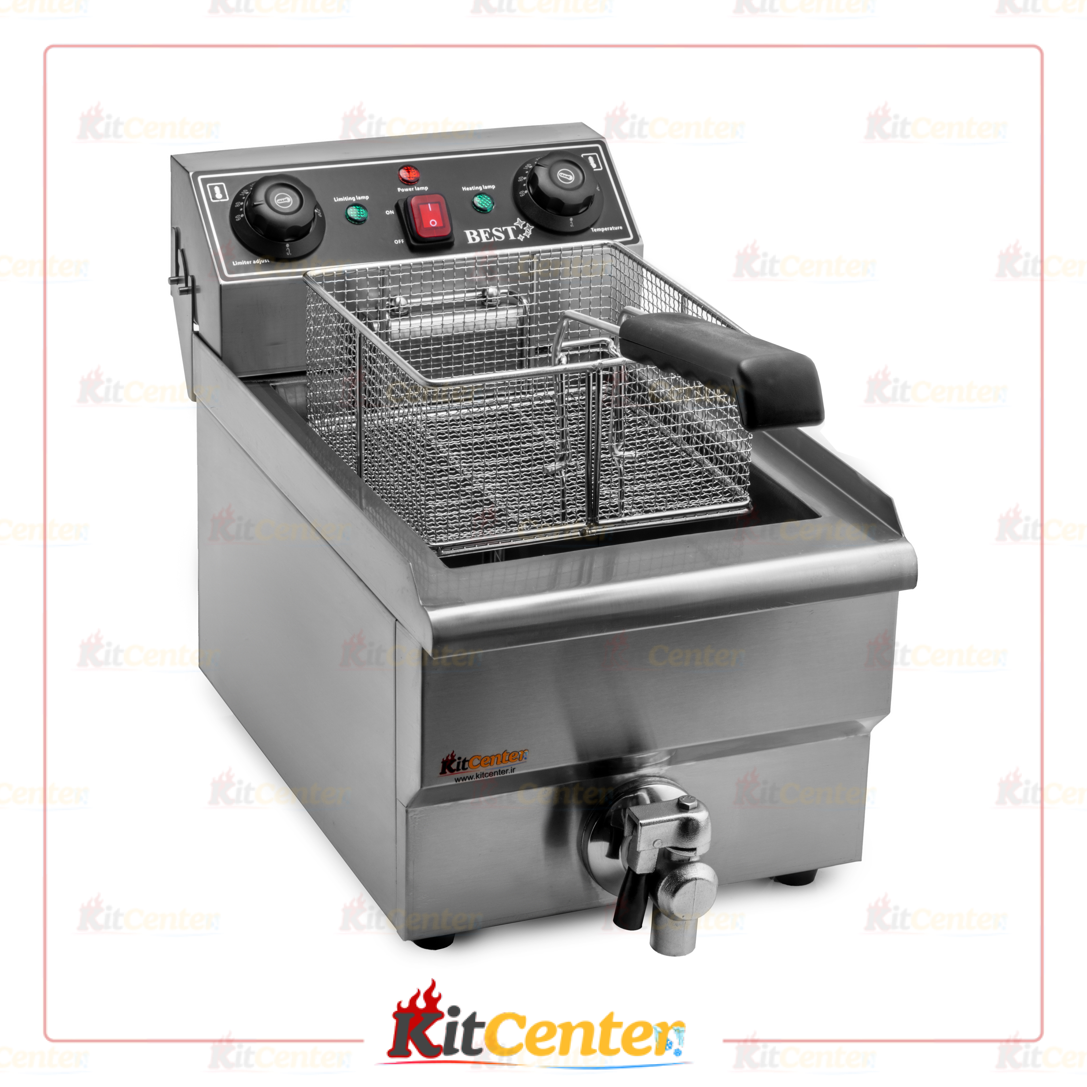 سرخ کن تک لگن برقی شیرتخلیه دار BEST