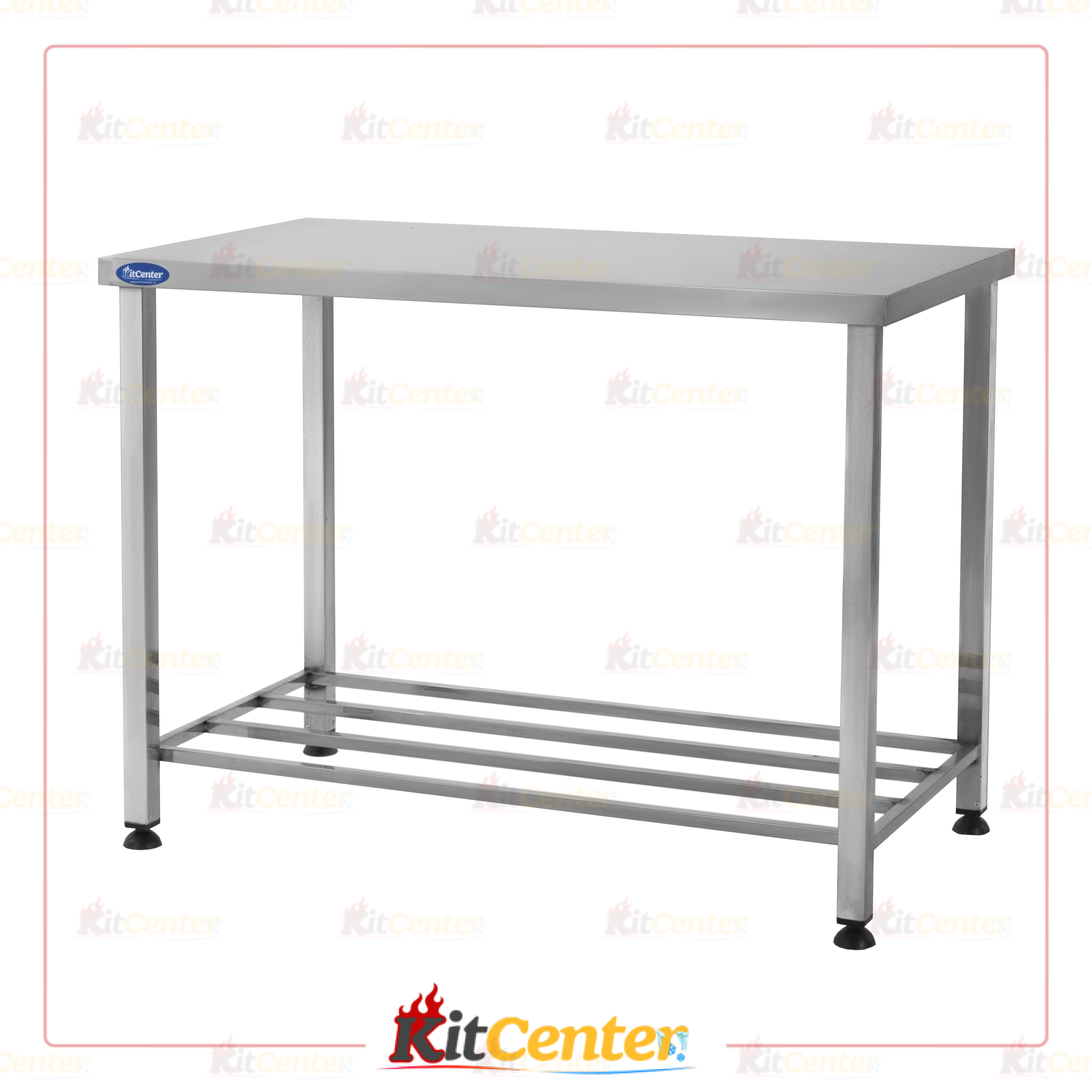 میزکار استیل سایز 120 سانتی متر پایه پاتروکی KitCenter