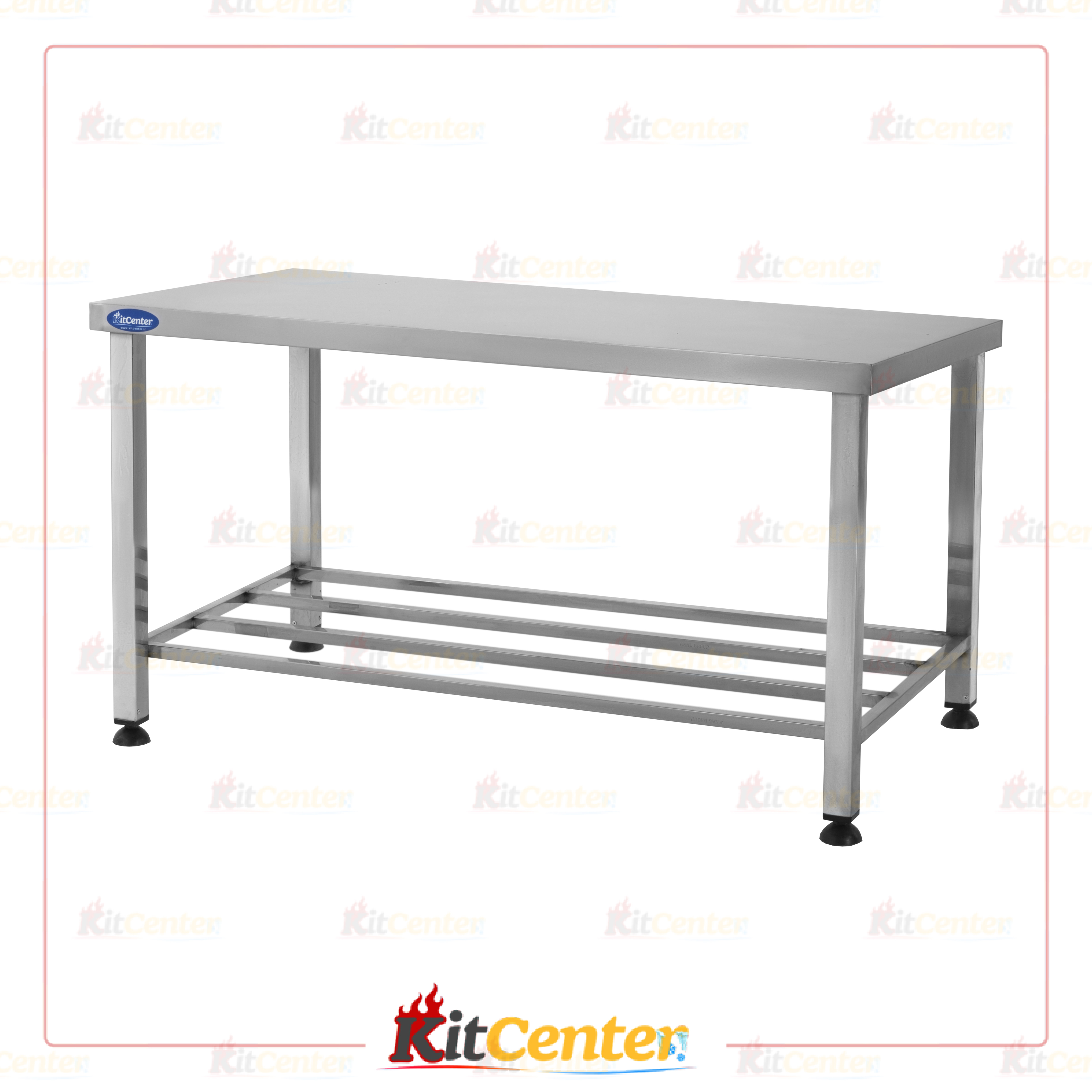 میز زیر گریل استیل سایز 120 سانتی متر پایه پاتروکی KitCenter